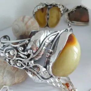 Bransoleta WANILIA i BURSZTYN