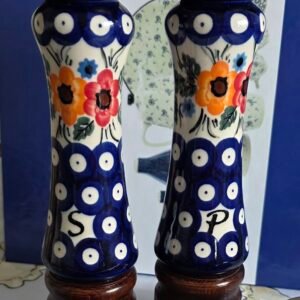 Ceramika Boleslawiec Młynek ceramiczny sól pieprz Komplet
